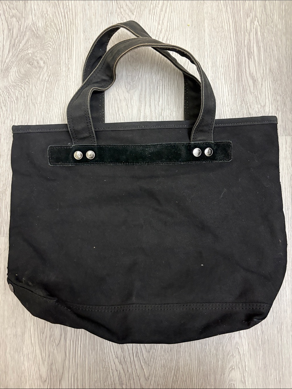 Marc Jacobs Black Canvas Shoulder Tote with Logo - Picture 3 of 4